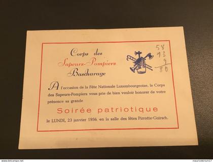 Luxembourg carte Bascharage sapeurs pompiers