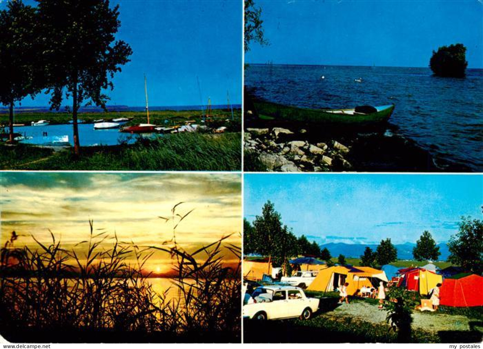 Lustenau AT Bootshafen und Campingplatz Salzmann Rohrspitz Bodensee