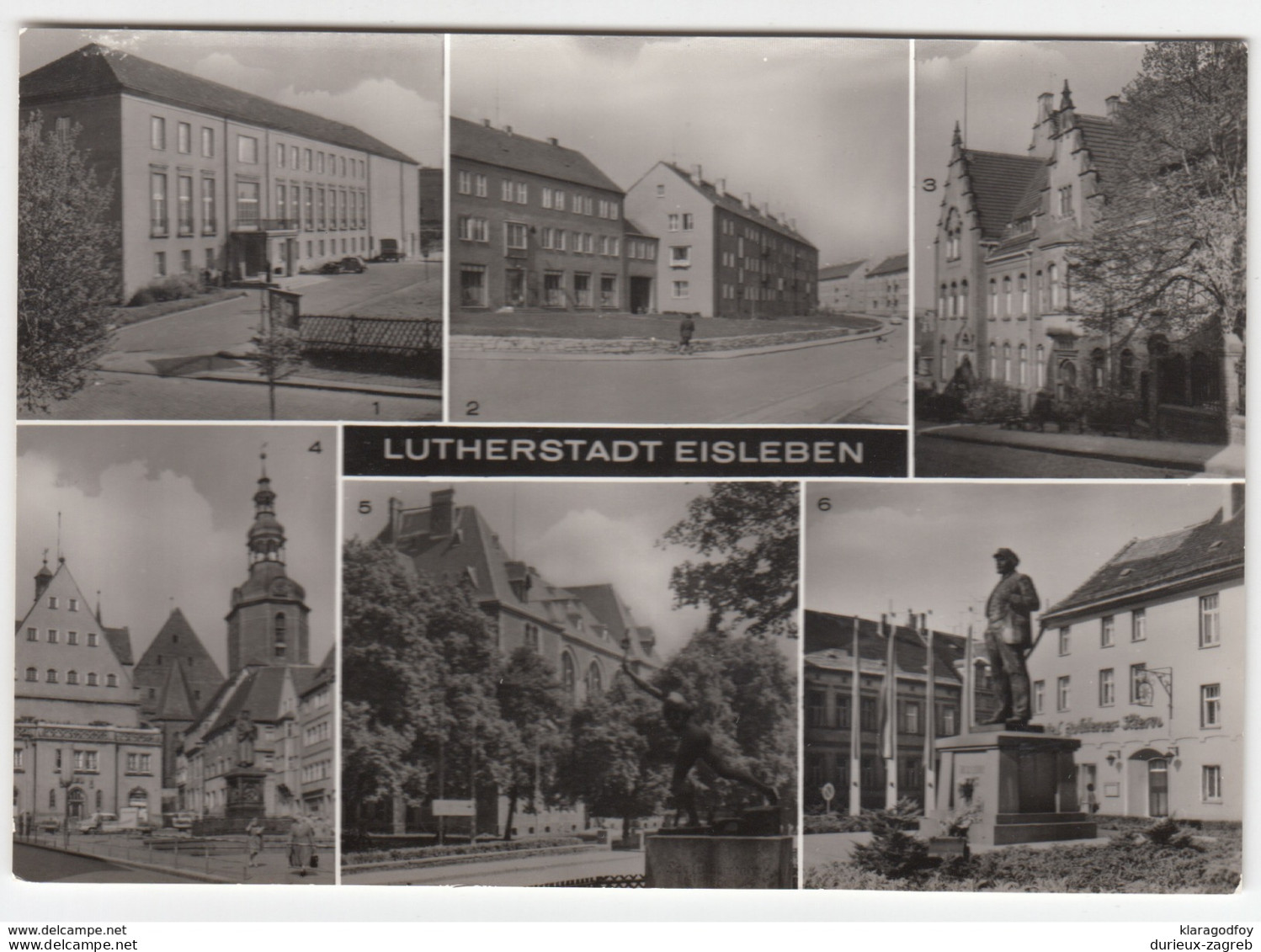 Lutherstadt Eisleben landmarks photopostcard unused b170320