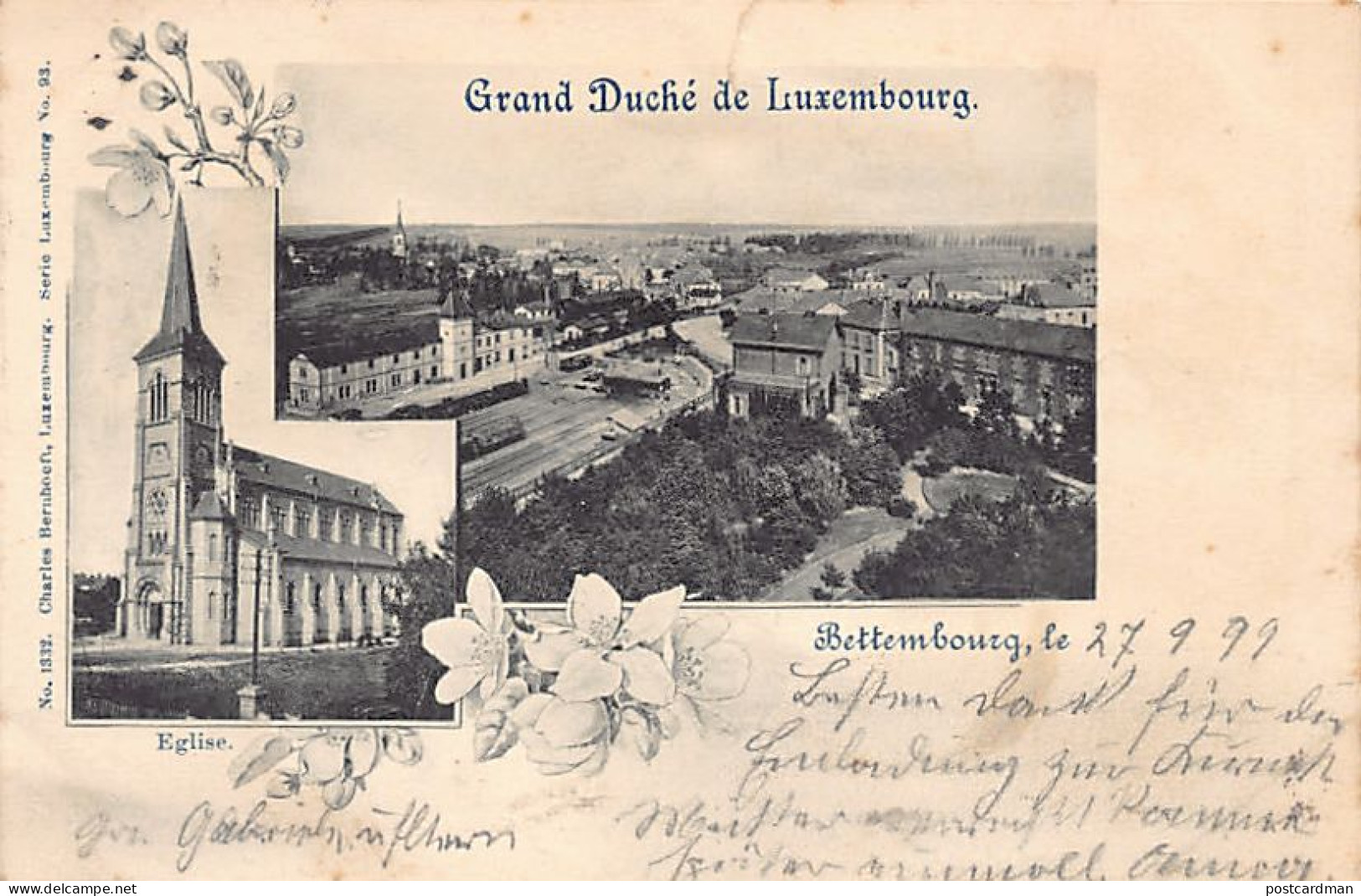 Luxembourg - BETTEMBOURG - Église - Vue générale - Ed. Charles Bernhoeft Série Luxembourg 93