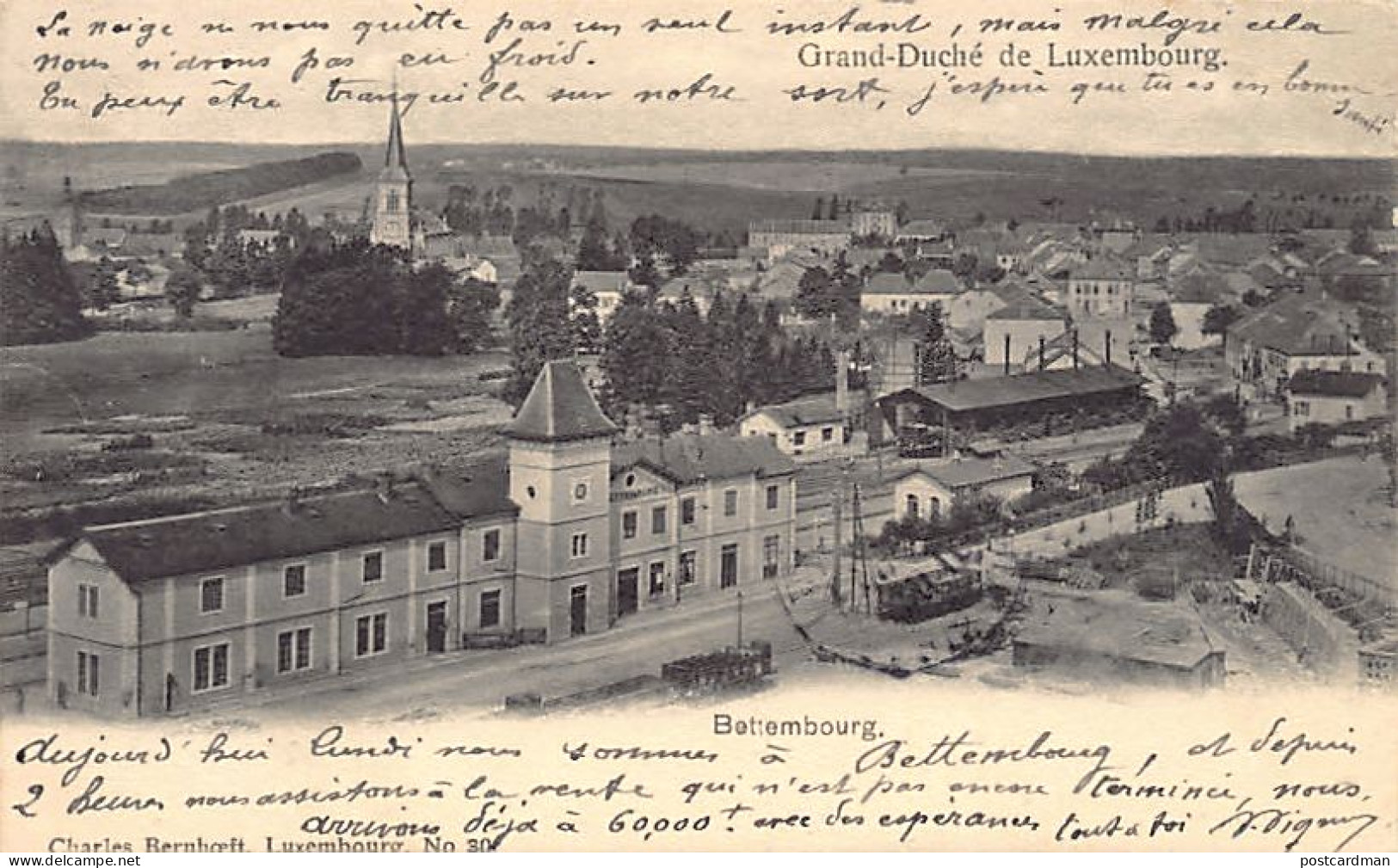Luxembourg - BETTEMBOURG - La gare - Ed. Charles Bernhoeft No. 30
