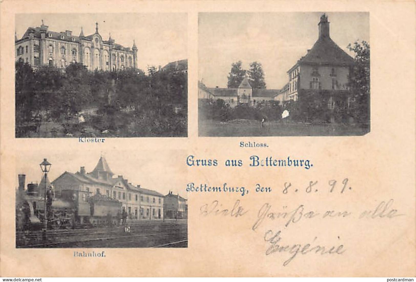 Luxembourg - BETTEMBOURG - La gare - Le cloître - Le château