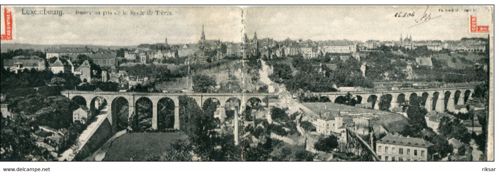 LUXEMBOURG(CARTE PANORAMIQUE DOUBLE)