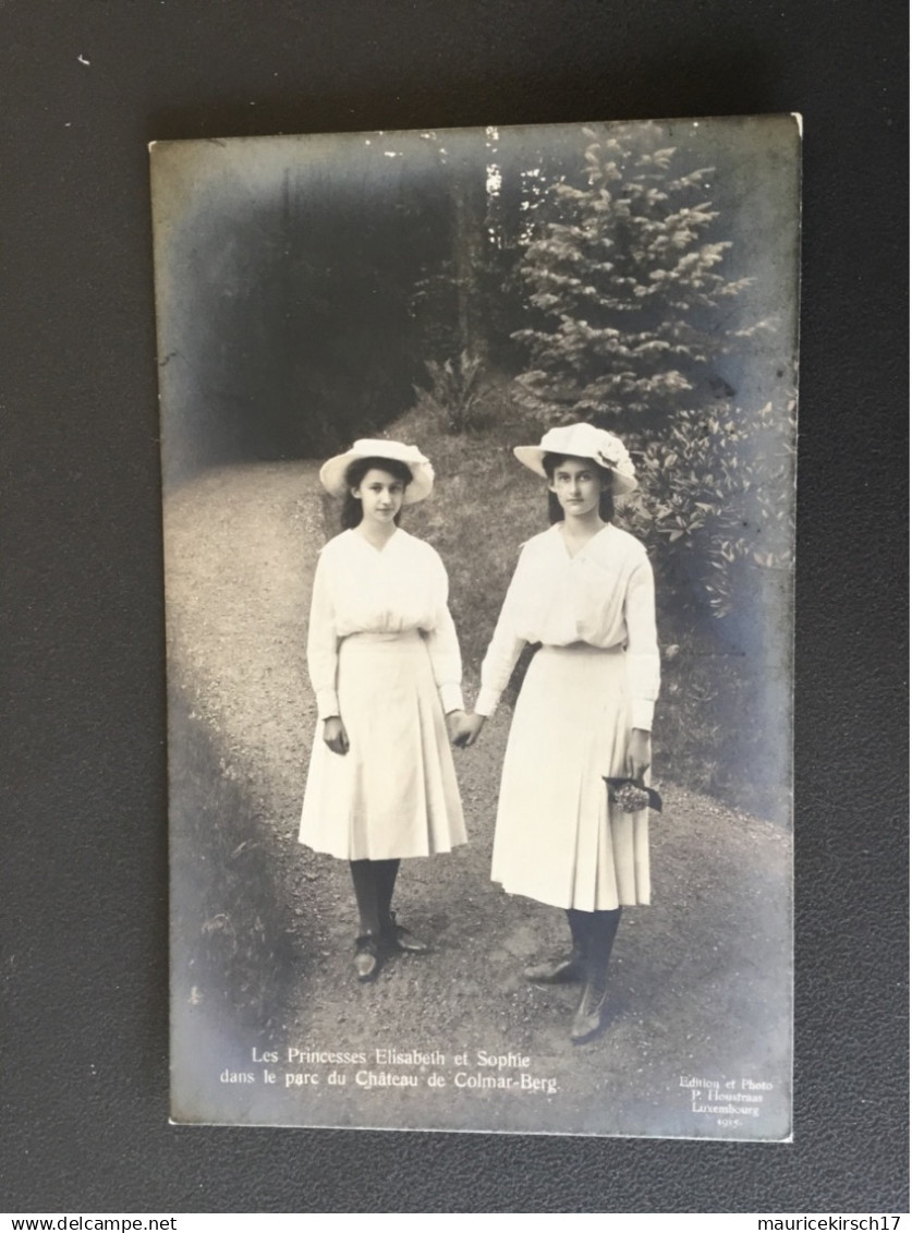Luxembourg carte photo de la famille grand ducale princesses elisabeth sophie colmar berg 1918