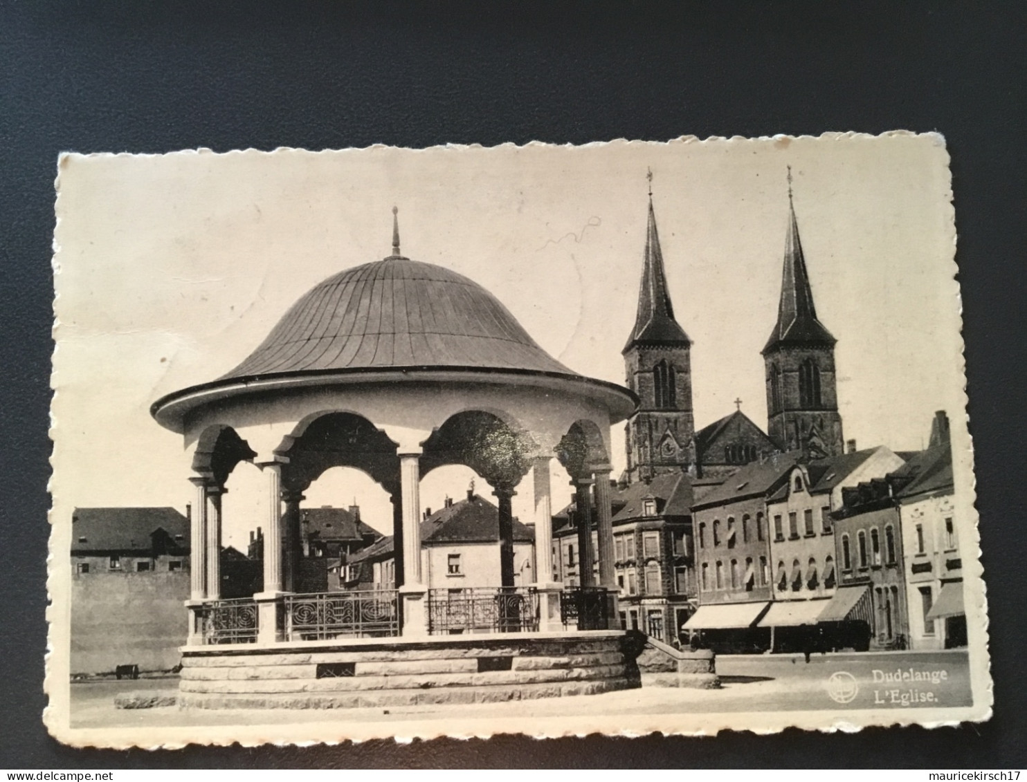 Luxembourg carte postale Dudelange eglise 1949