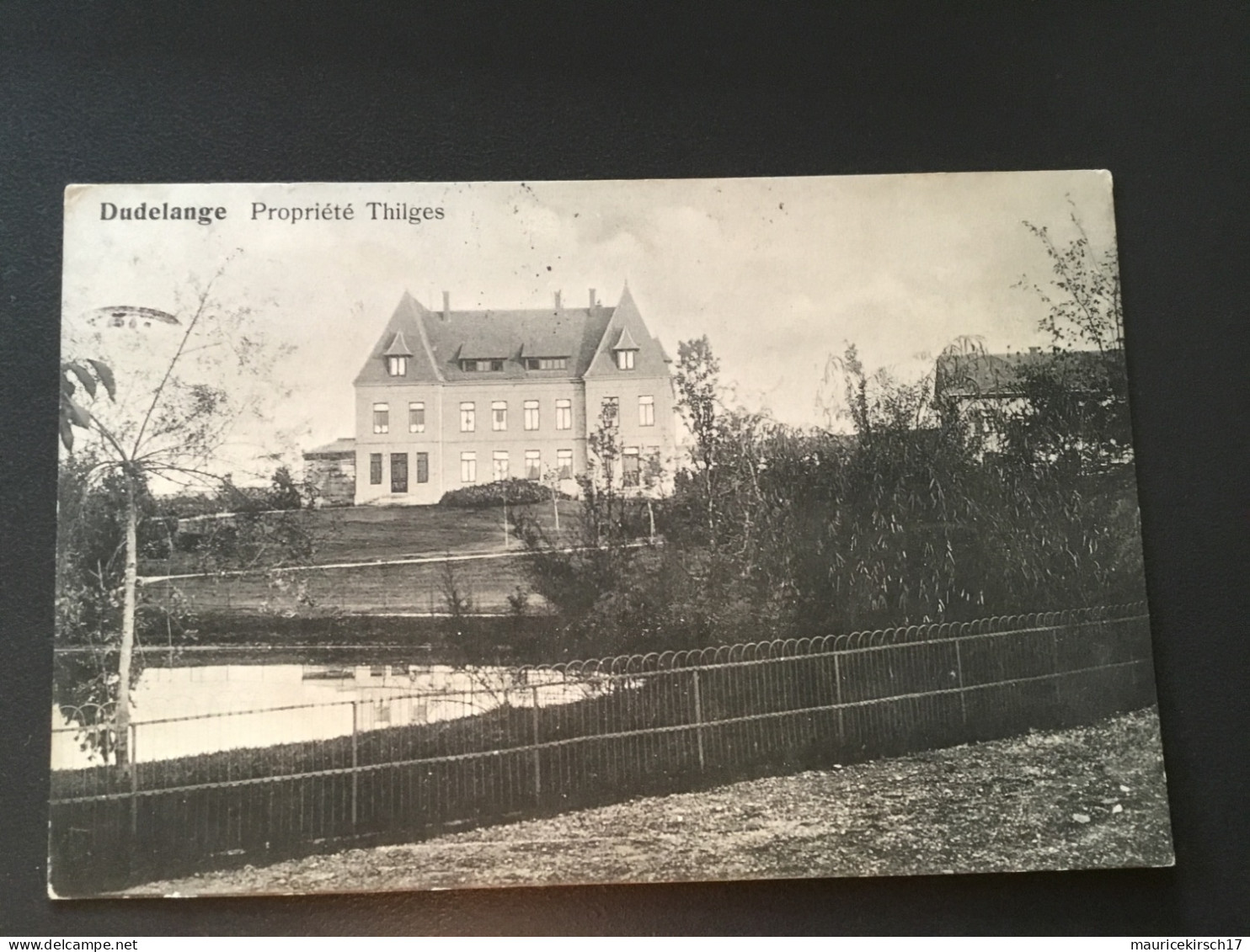 Luxembourg carte postale Dudelange propriete Thilges 1913