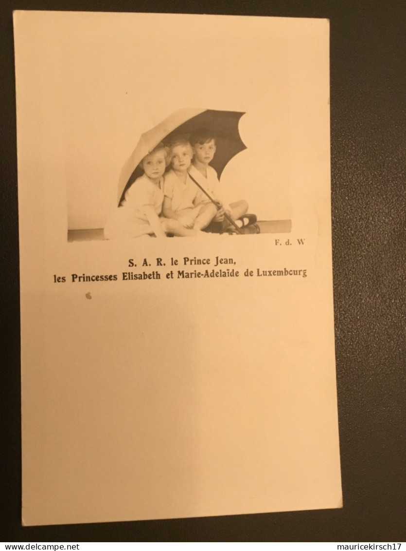 Luxembourg carte postale famille grand-ducale Adel royalty