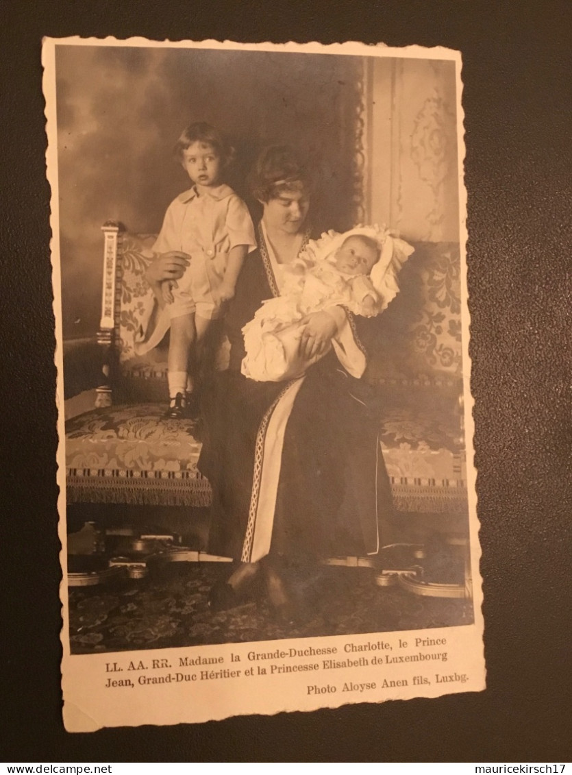 Luxembourg carte postale famille grand-ducale Adel royalty