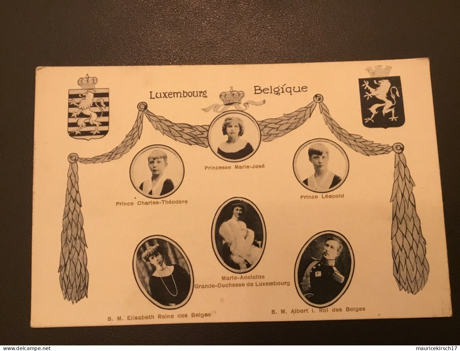 Luxembourg carte postale famille grand-ducale Adel royalty