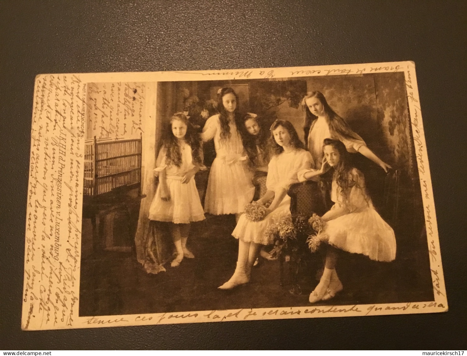 Luxembourg carte postale famille grand-ducale Adel royalty