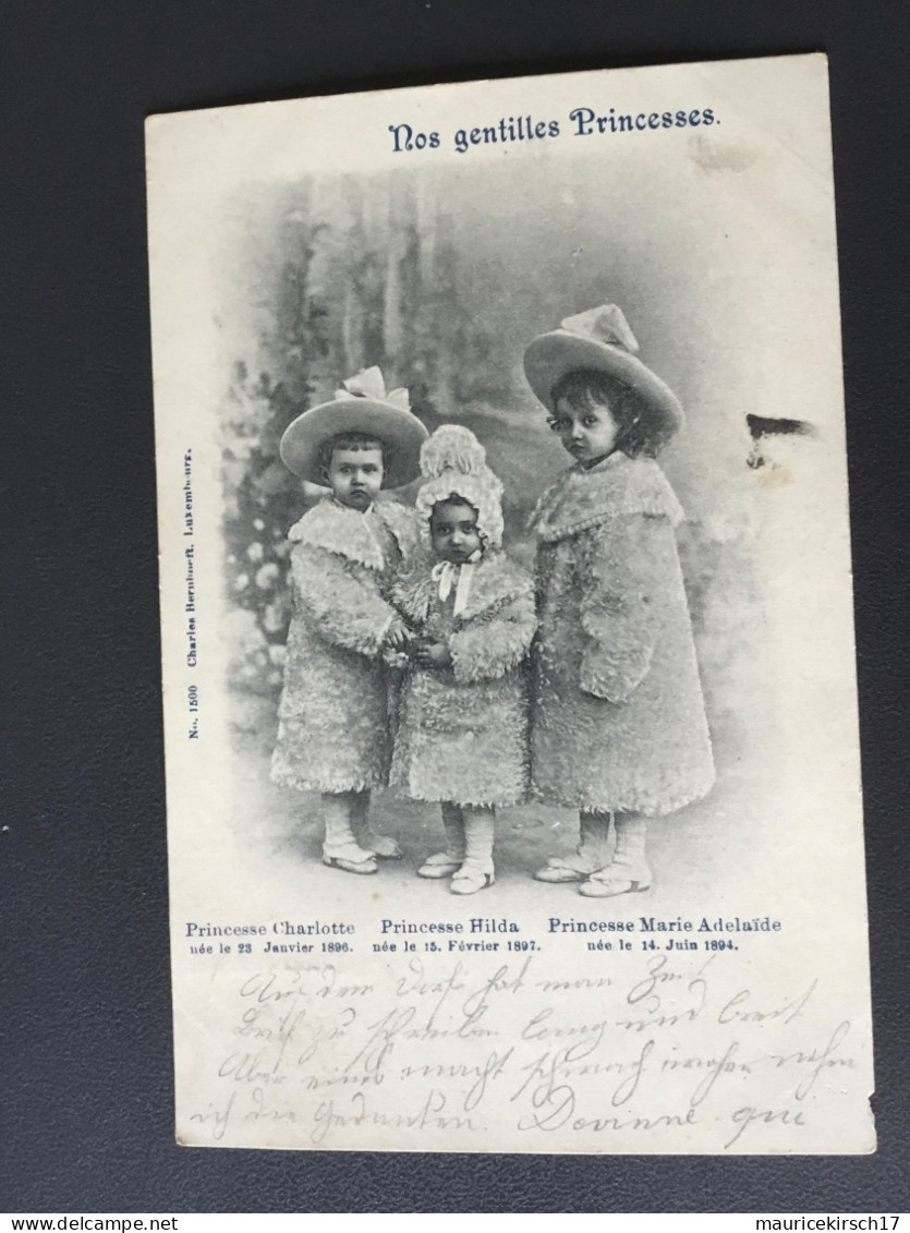 Luxembourg carte postale princesses Adel royalty