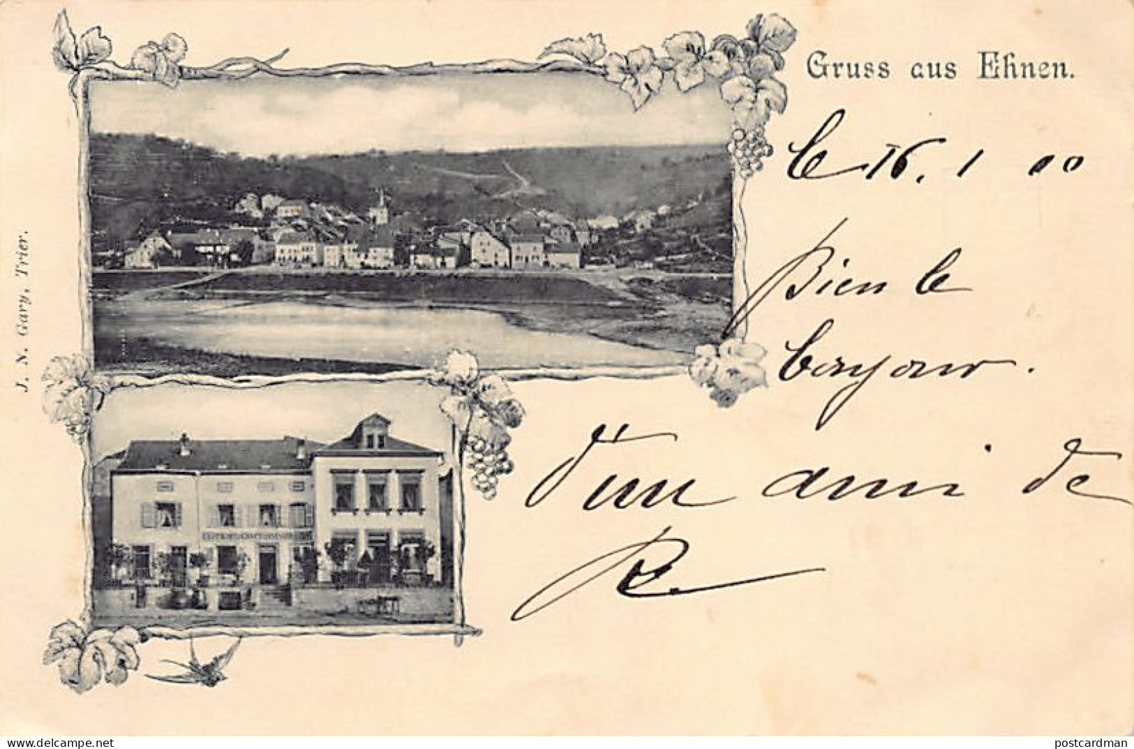 Luxembourg - EHNEN - Gastwirtschaft Simmer-Fürf - Panorama - Ed. J. N. Gary