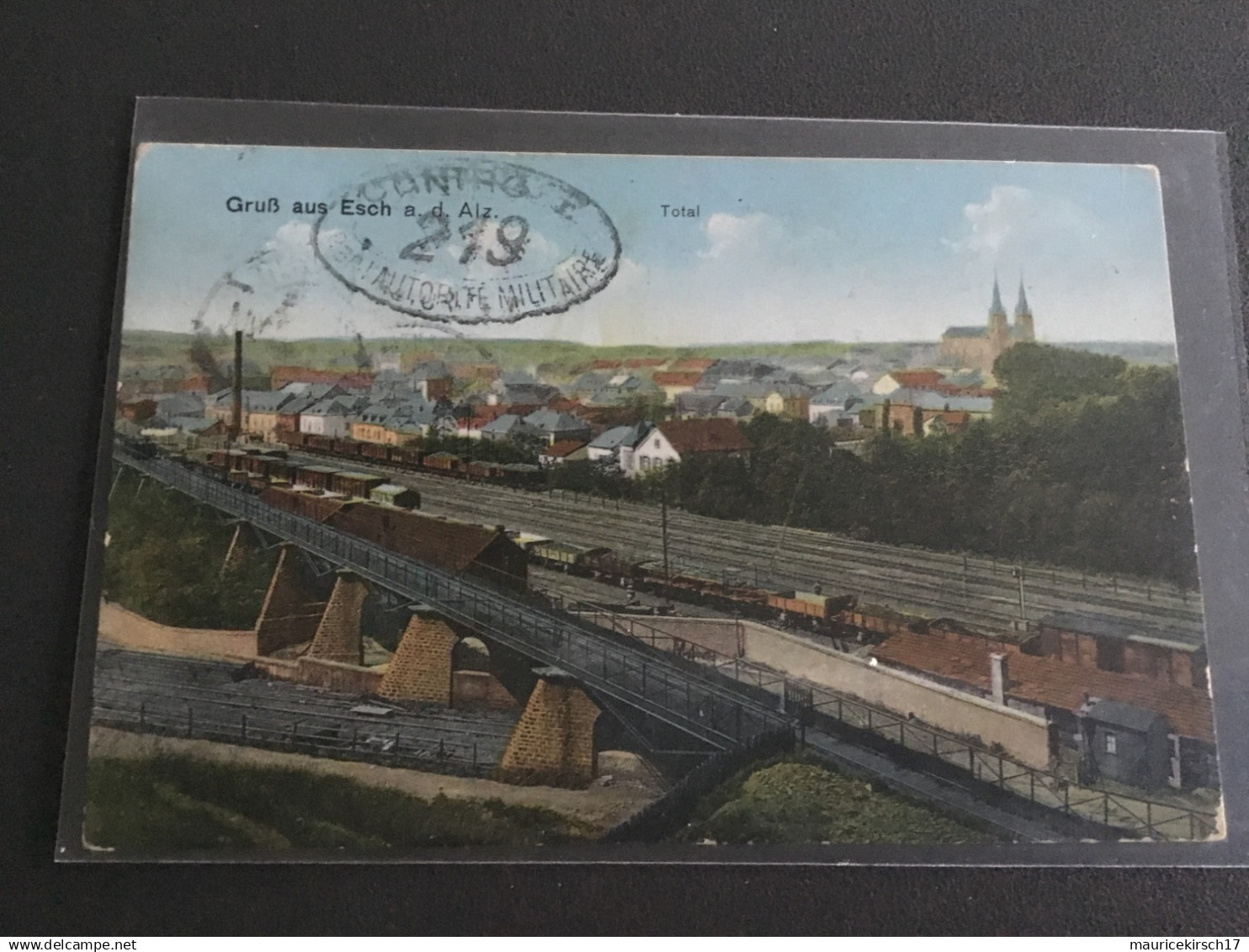 Luxembourg Esch Alzette 1919 avec censure