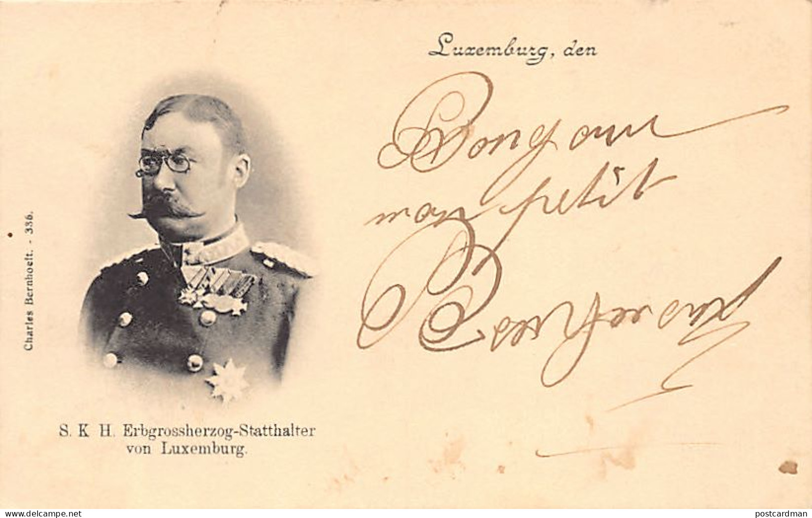 Luxembourg - Famille Grand-Ducale - Grand-Duc Guillaume IV - Ed. Charles Bernhoeft 336