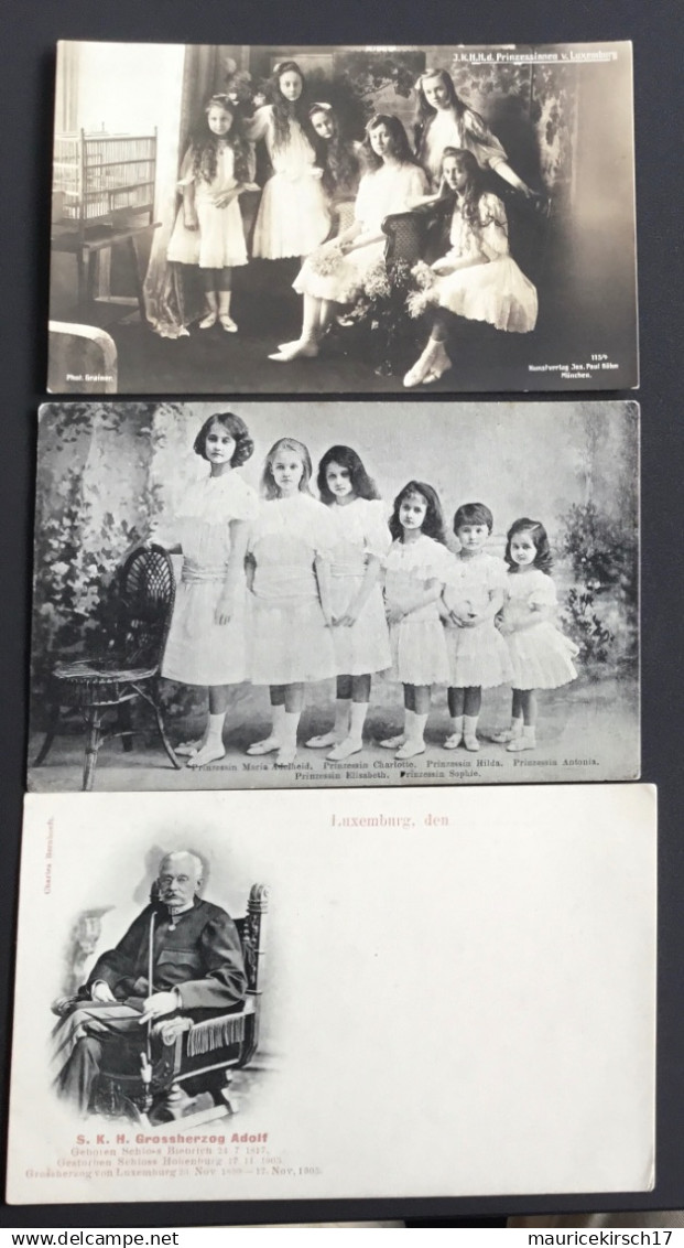 Luxembourg joli lot de 3 cartes postales de la famille Grand-Ducale Royalty Königshaus Adel (détail dans mon shop)