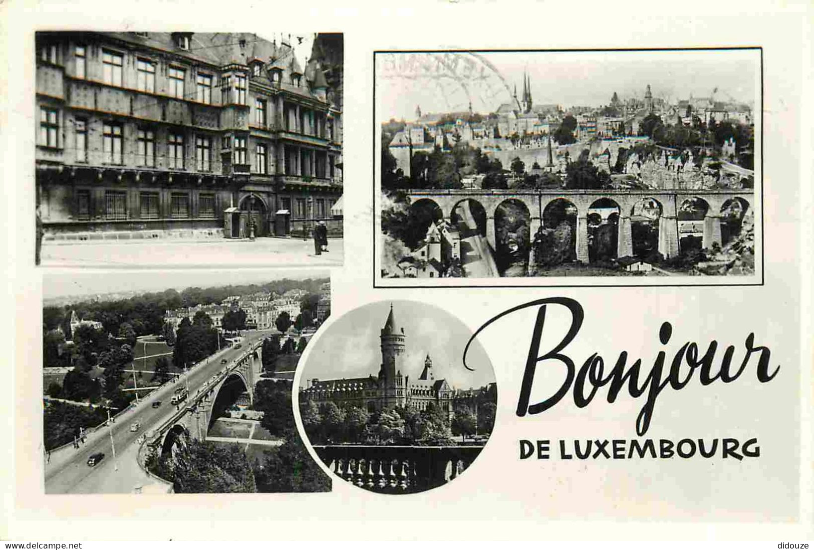 Luxembourg - Luxembourg - Bonjour de luxembourg - Multivues - Mention Photographie Véritable - CPSM format CPA - Oblitér