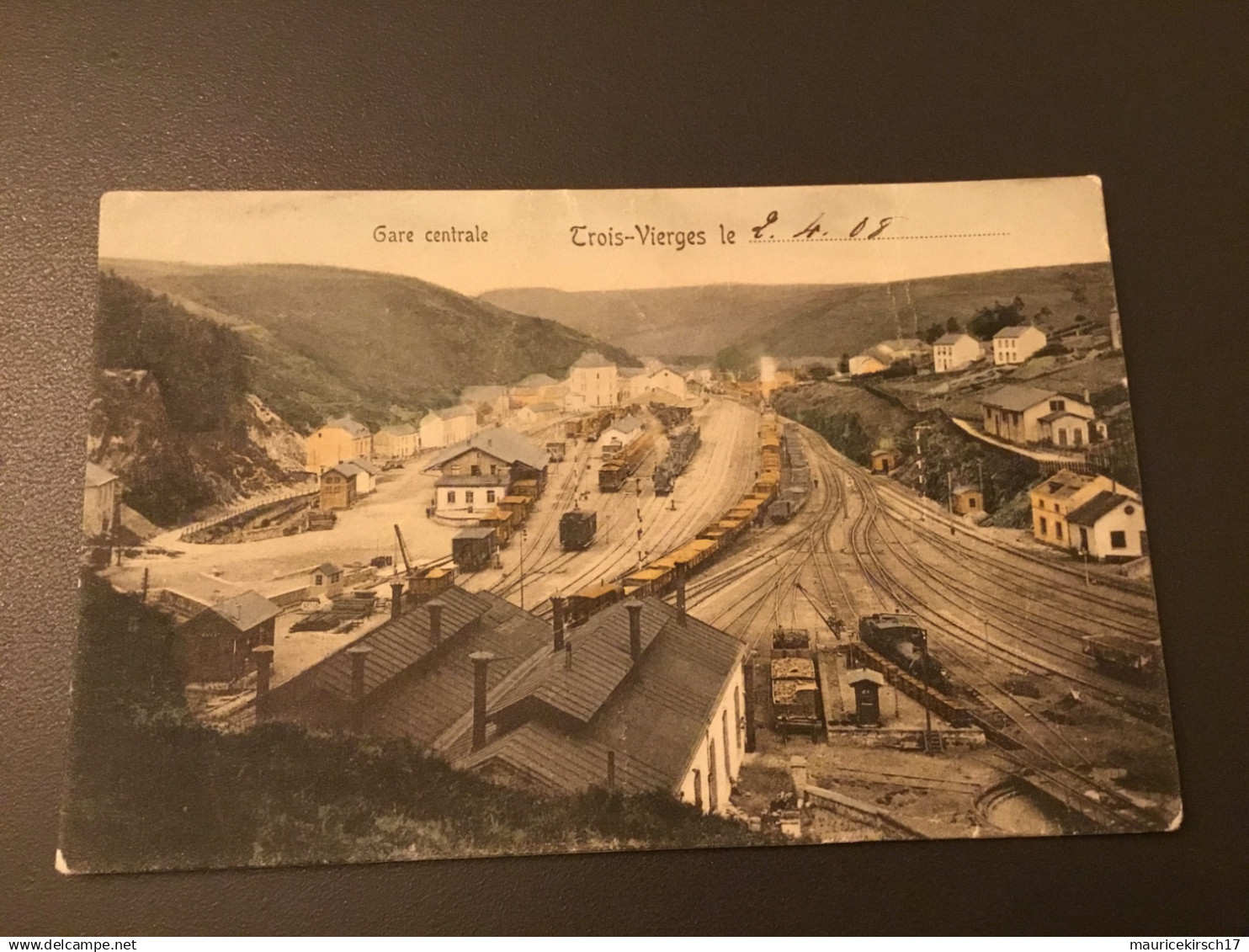 Luxembourg luxemburg carte postale troisvierges ulflingen gare train 1908 bettembourg