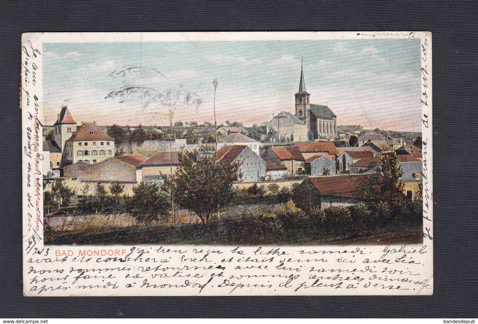 Luxembourg Mondorf les Bains - Bad Mondorf ( vue generale Ed. Amelie Lessel dos simple )