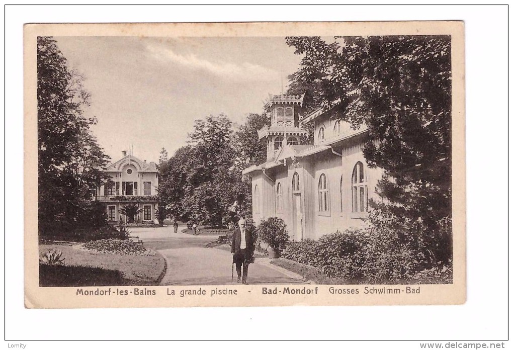 luxembourg mondorf les bains la grande piscine bad mondorf grosses schwimm bad carte ecrite en 1920