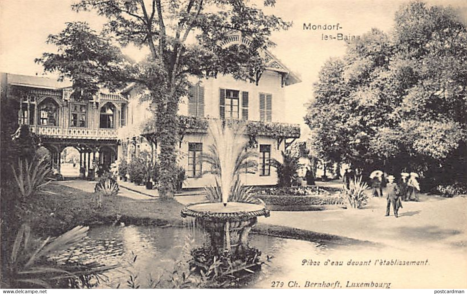 Luxembourg - MONDORF LES BAINS - Pièce d'eau devant l'établissement - Ed. Ch. Bernhoeft 279