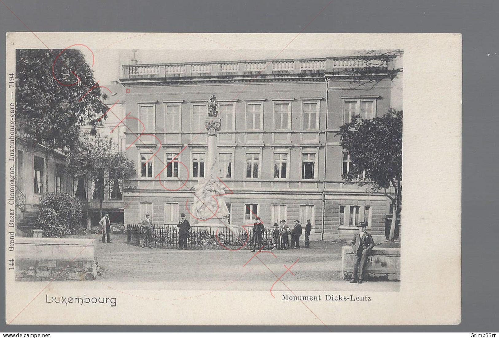 Luxembourg - Monument Dicks-Lentz - postkaart