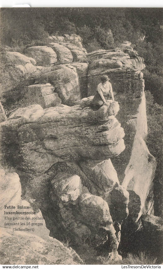 LUXEMBOURG - Muellerthal - Schnellert - Rochers - 16 Gorges - Femme - animé - JM Bellwald - Carte Postale Ancienne
