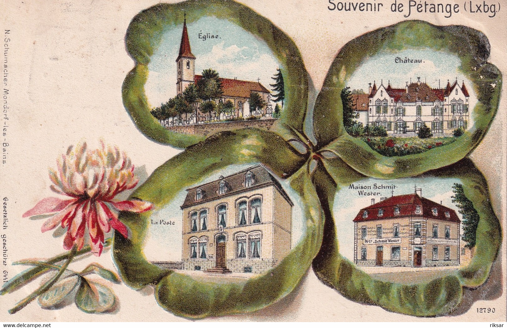 LUXEMBOURG(PETANGE) CARTE GAUFREE