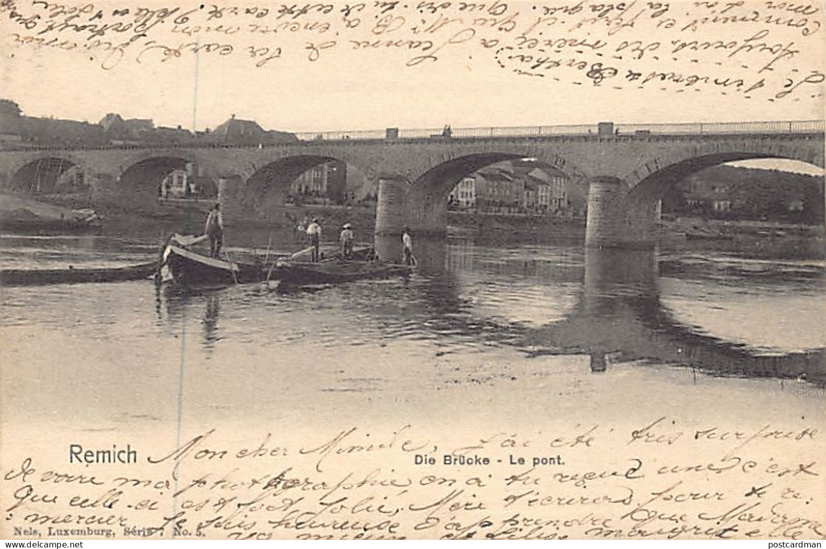 Luxembourg - REMICH - Le pont - Ed. Nels Série 7 N. 5