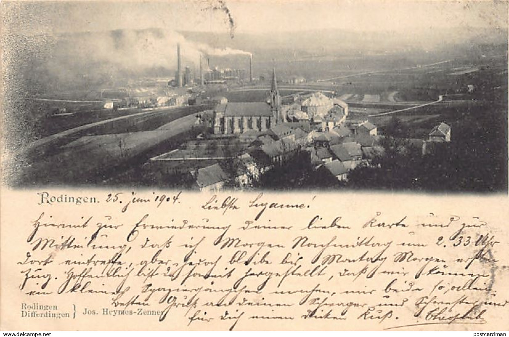 Luxembourg - RODANGE - Panorama - Hauts-Fourneaux - Ed. Jos. Heymes-Zenner