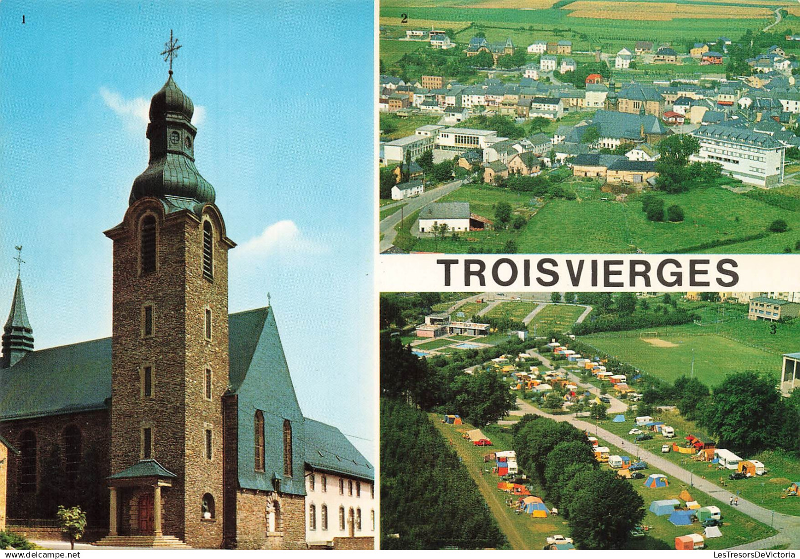 LUXEMBOURG - Troisvierges - Eglise 1640 - Monument - Vue aérienne - Camping - Paul Kraus - mpk - Carte postale