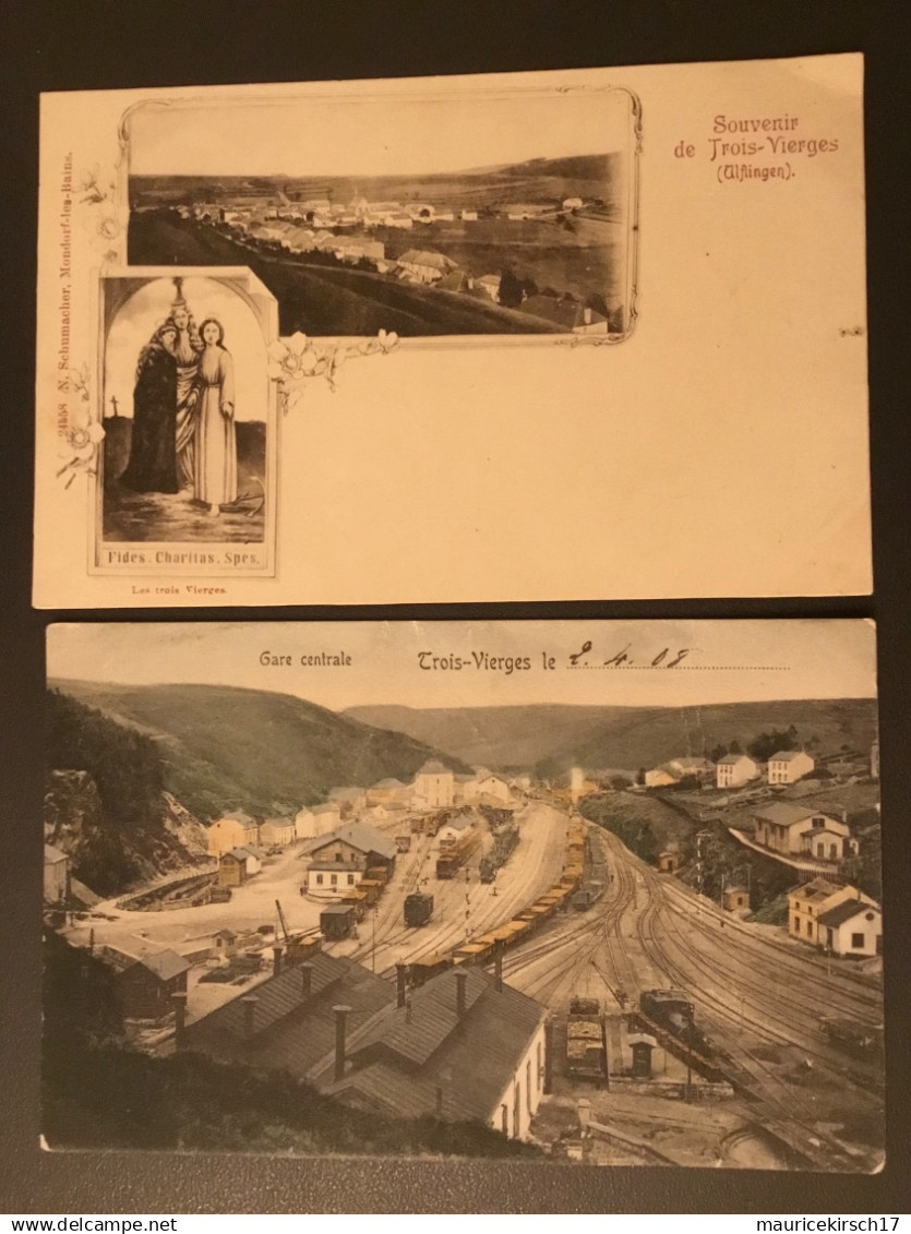 Luxembourg Troisvierges Lot de deux cartes postales