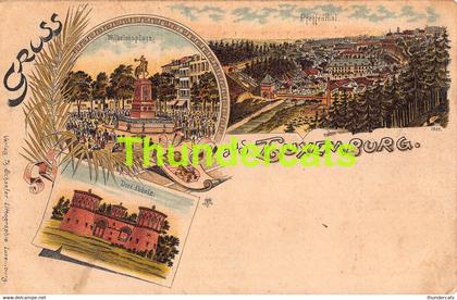 CPA LITHO SCHAEFER GRUSS AUS LUXEMBURG LUXEMBOURG