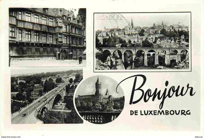 Luxembourg - Luxembourg - Bonjour de luxembourg - Multivues - Mention Photographie Véritable - CPSM format CPA - Oblitér
