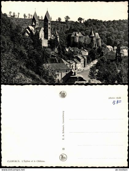Postcard Clerf Clervaux CLERVAUX L'Église et le Château 1960