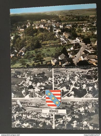 Carte postale Luxembourg combier cim vue aerienne Luftaufnahme x2 Redange sur Attert