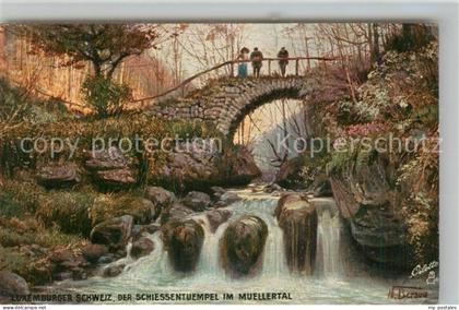 Muellerthal Luxemburger Schweiz Schiessentemel Kuenstlerkarte