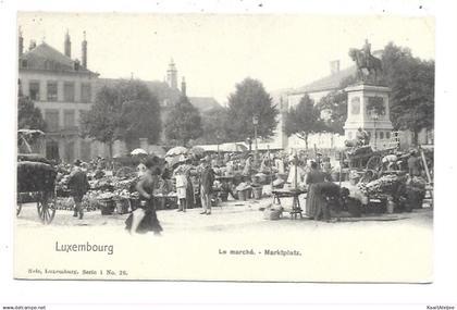 Luxembourg - Le marché.