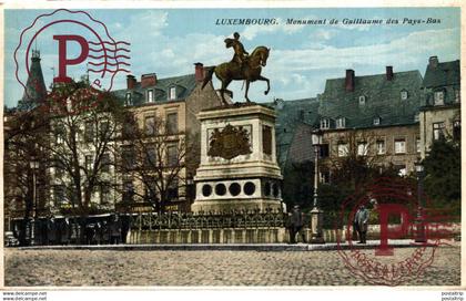 LUXEMBOURG MONUMENT DE GUILLAUME DES PAYS-BAS.  LUXEMBURG LUXEMBURGO