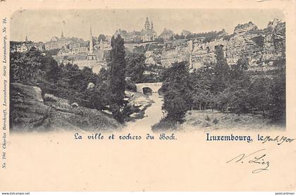 Luxembourg-Ville - La ville et rochers du Bock - Ed. Ch. Bernhoeft 786
