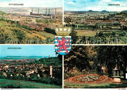 Differdange mit Obercorn Niedercorn Horloge des Fleurs