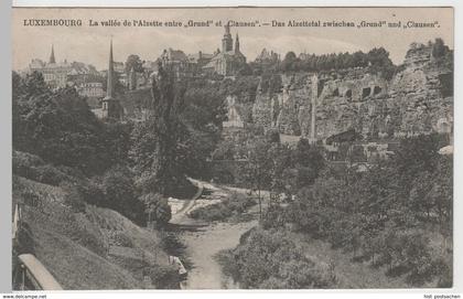 (63214) AK Stadt Luxemburg, Alzettetal zwischen Grund u. Clausen 1913
