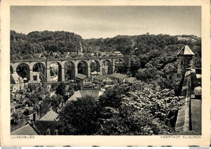 CPA Clausen Luxemburg, Viadukt, Panorama der Stadt