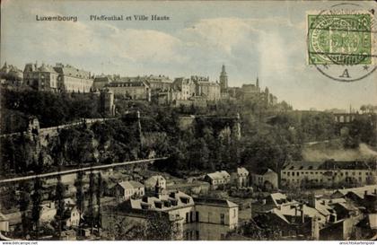 CPA Luxemburg Luxembourg, Blick auf die Stadt Pfaffenthal, Ville Haute, historische Architektur