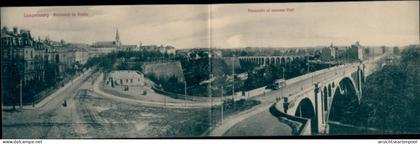 Klapp CPA Luxemburg Stadt, Boulevard du Viaduc, Neue Brücke, Straßenbahn