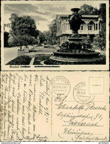 Postcard Bad Mondorf Munneref Straße, Etablissement 1941