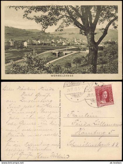Postcard Wormeldingen Wuermeldeng Stadt b Grevenmacher 1918  gel. Luxembourg