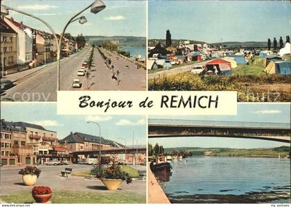 Remich Uferstrasse Campingplatz Bruecke