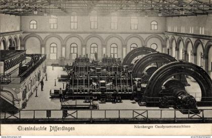 CPA Differdange Differdingen Luxembourg, Eisenindustrie, Nürnberger Gasdynamomaschinen