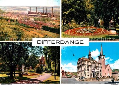 Differdange Parkanlagen Rathaus Kirche