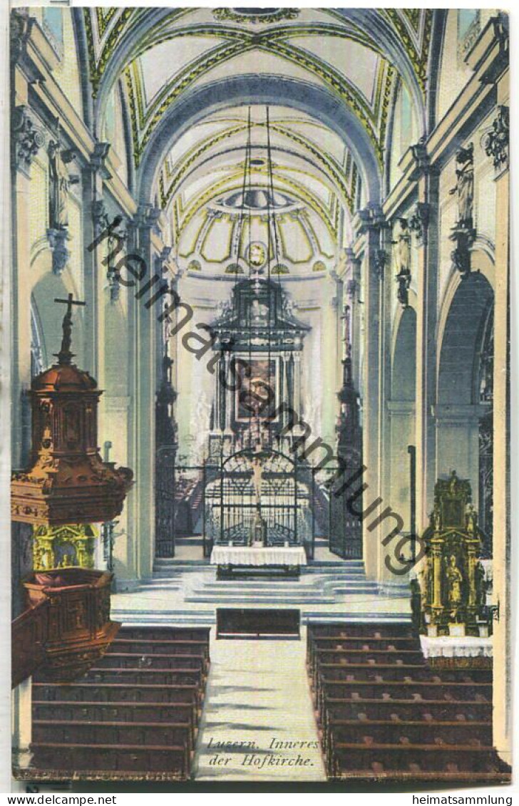Luzern - Hofkirche - Innenansicht - Verlag E. Goetz Luzern